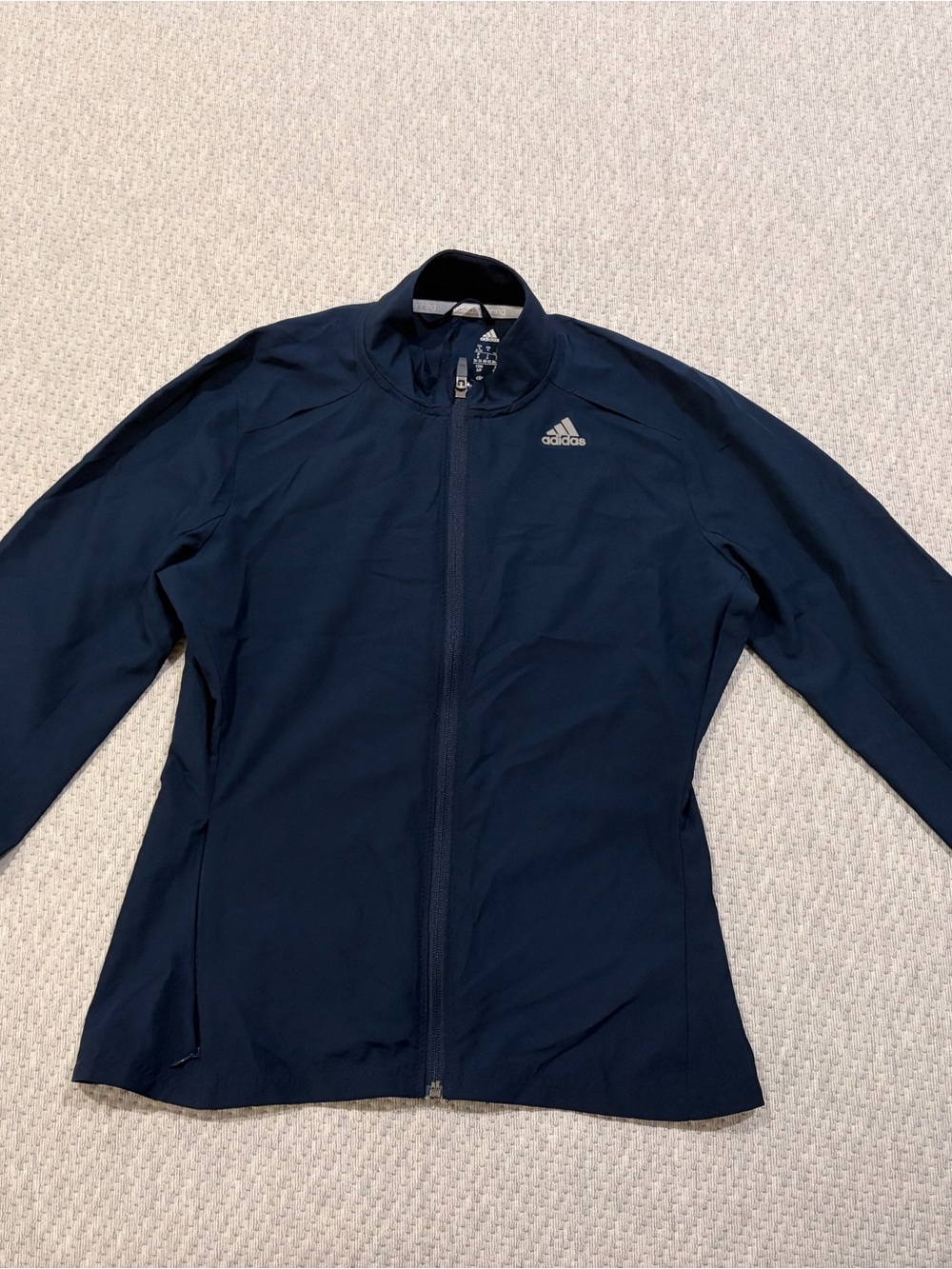 Adidas Running Women's Climalite Navy Full-Zip Lightweight Jacket